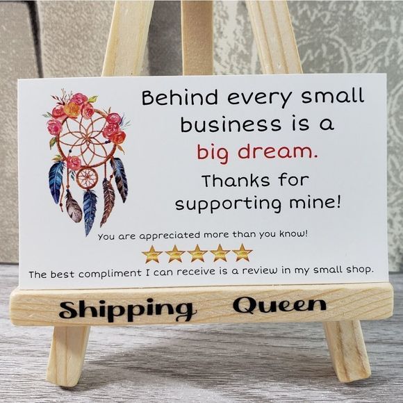 8/$20 Poshmark Thank You Cards Behind Every Small Business Is A Big Dream - Picture 1 of 2